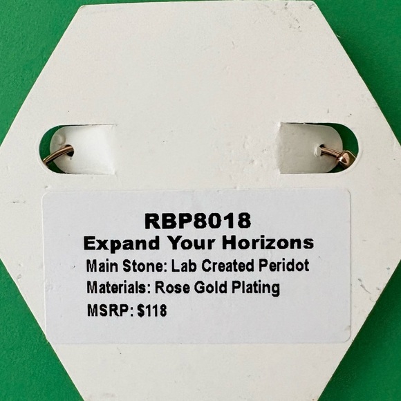 Bomb Party ROSE GOLD and PERIDOT Hoop Earrings - Picture 3 of 7